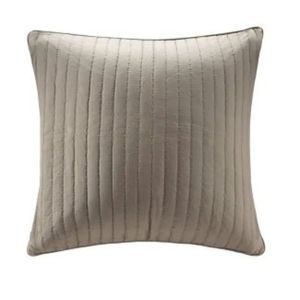 INK+IVYA Camila Quilted Euro Sham Taupe Beige 26 in NEW NIP